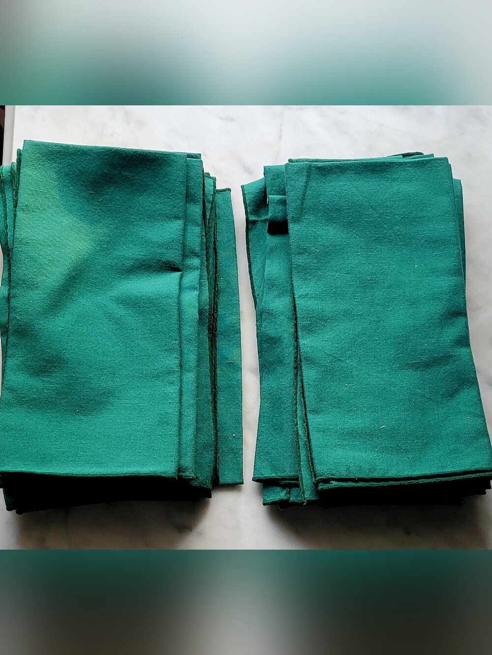 Set 16 Green Cloth Napkins